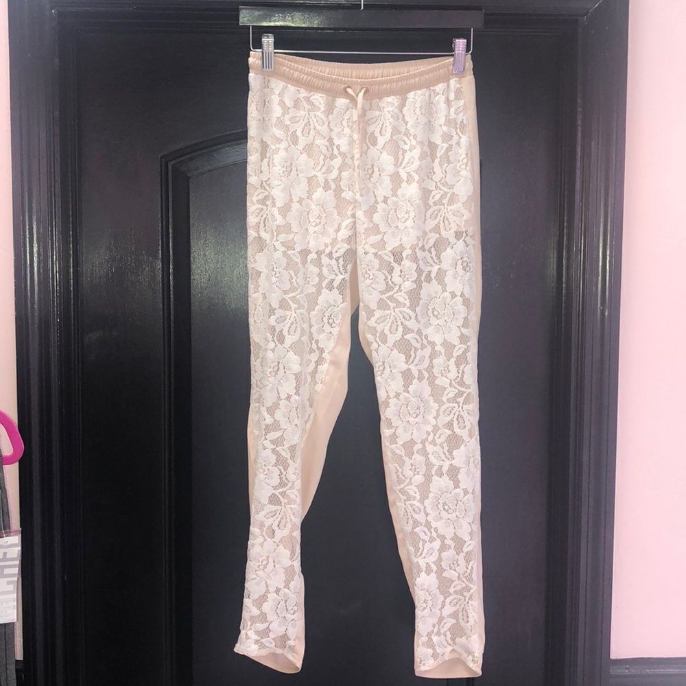 Lacey sheer pant 